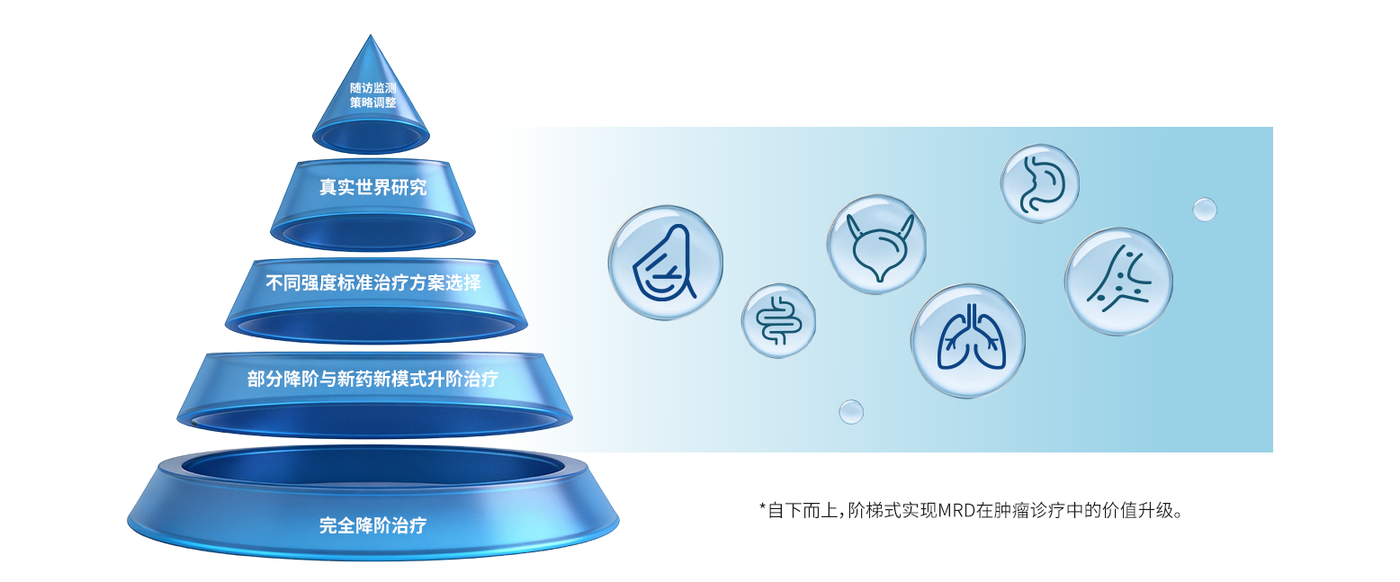 MRD 在肺癌管理中的临床价值分层图