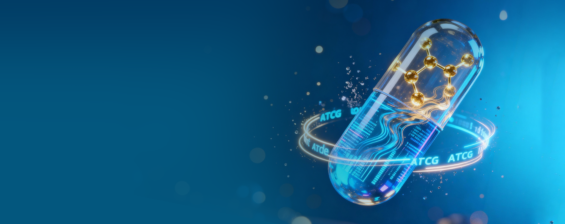 药物研发赋能解决方案 Hero 胶囊分子主视觉